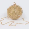 bling ball bag available in gold and silver