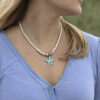 Magnetic Therapy Necklace with Blue Starfish Pendant - Headache, Insomnia, Arthritis Relief